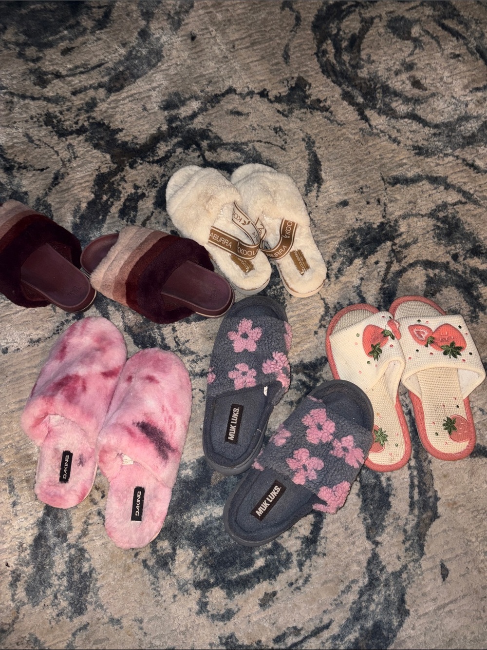 Cozy Mixed Slipper Bundle - Pink, Gray, Cream, Burgundy
